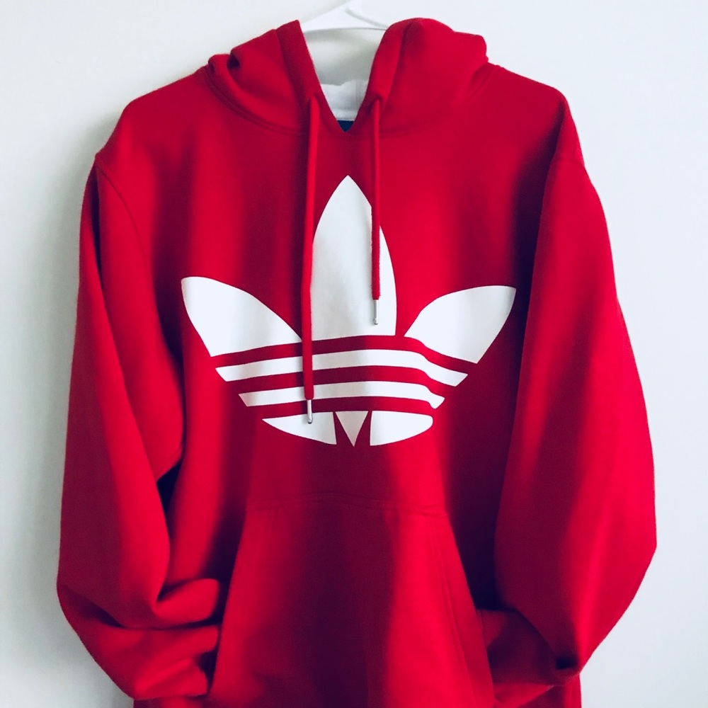 Red Adidas Hoodie/Sweatshirt